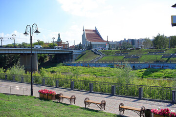 Embankment of the river Om in the city of Omsk