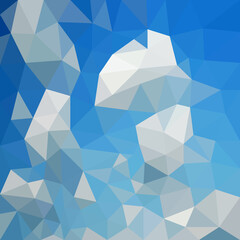 Cloudy polygonal vector abstract background