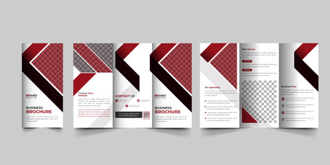 Corporate Business trifold brochure template design ,vector business trifold Leaflet Brochure Flyer template flat design set