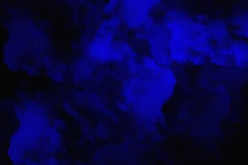 Blue smoke, nebula. Abstract clouds of color smoke colorful texture background.