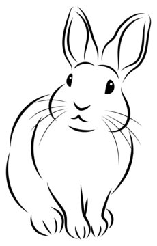 絵筆で描いた墨絵風のお洒落なウサギのイラスト 手描きのアナログ風イラスト ベクター
Clip art of a rabbit in ink painting style. Hand-drawn, analog-style illustrations vector