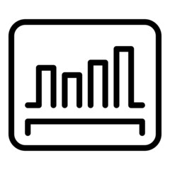 Graph data review icon outline vector. Economic result. Financial result