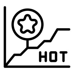 Hot promotional code icon outline vector. Promo coupon. Digital price