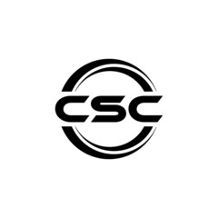 CSC letter logo design with white background in illustrator, vector logo modern alphabet font overlap style. calligraphy designs for logo, Poster, Invitation, etc.