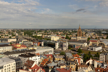 Fototapeta na wymiar View on Riga rooftops, Latvia