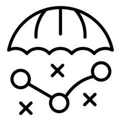 Business risk protection icon outline vector. Security money. Change strategy
