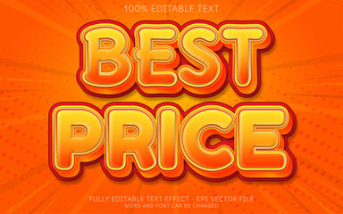 3D Best Price Text effect, Editable Text Style