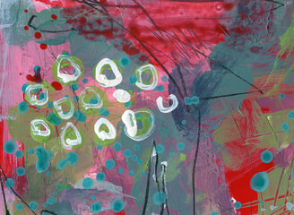 Detail of modern abstract mixed media art