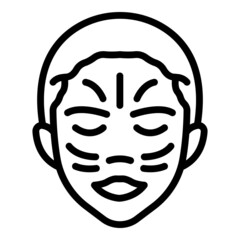 Oil face massage icon outline vector. Woman skin. Spa care