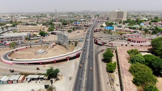 Short of a roundabout in kano state Nigeria