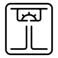 Weight scales icon outline vector. Scale balance. Loss control