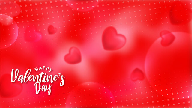 Happy Valentine's Day Background Design With Love And Light Effect