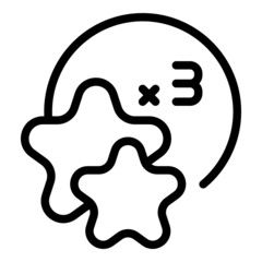 Star reward icon outline vector. Client benefit. Loyalty gift