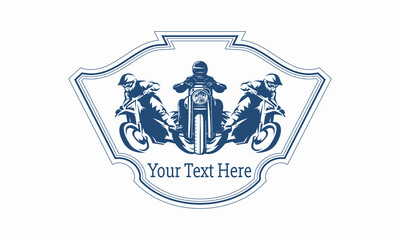 Supermoto Rider Ride a Supermoto Bike Illustration