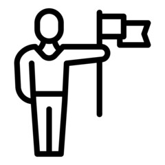 Vacancy recruit icon outline vector. Hiring job. Vacant post