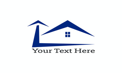 Real Estate, house with windows and doors logo vector symbol design. Beautiful creative logo designs