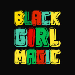 black girl magic typography lettering