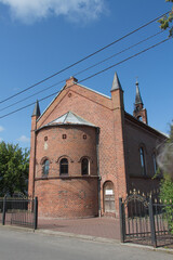 Exterior of the Church of St Sergius of Radonezh at the Curonian Spit National Park, a UNESCO World Heritage Site, Kaliningrad Oblast, Russia.
