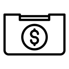 Financial charity icon outline vector. Social money. Help investor