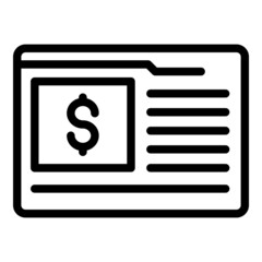 Web charity icon outline vector. Social money. Help heart