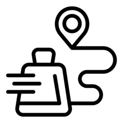 Online store route icon outline vector. Shop sale. Web retail