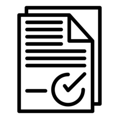 Order papers icon outline vector. User register. Online login