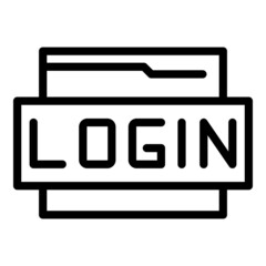 Safe login icon outline vector. Online user. Web password