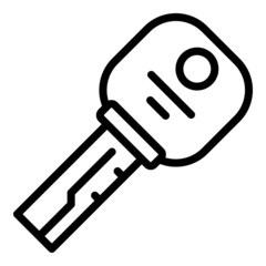 Car key icon outline vector. Alarm hand. System auto