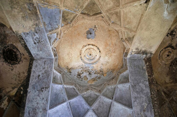 Ceiling of the Habashi Mahal, also know as Malik Ambar Palace, it was built around 1590, it is located in Junnar, near Pune, Maharashtra, India