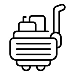 Bag trolley icon outline vector. Luggage cart. Hotel cart