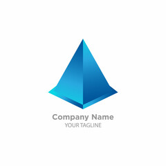 Fototapeta premium prism logo icon design,Triangle Pyramid Abstract Icon.