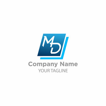 Outstanding MD initial vector monogram letter logo. MD logo.MD letter logo template white background.