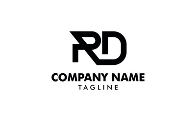Initial letter RD or DR logo abstract monogram vector logo template