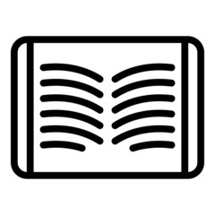 Read study icon outline vector. Digital book. Online library