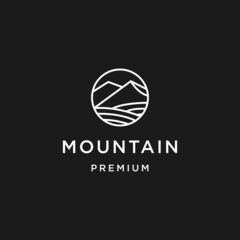 Mountains logo design vector template