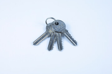 House key, isolated on white background