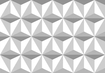 Foto op Plexiglas 3D Naadloze geometrische achtergrond. Volumetrische driehoeken in lichte kleuren.