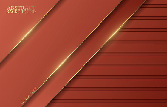 Abstract terracotta background with golden lines.