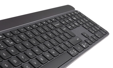 Modern computer keyboard isolated on white