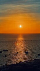 sunset over the sea