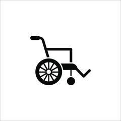 Fototapeta na wymiar Wheelchair Thin Line Vector Icon. Flat Icon Isolated on the White Background.