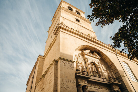 the church saint bartolome from logrono rioja spain - nov, 2021