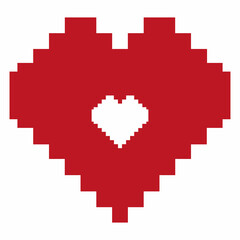 Fototapeta premium Heart is a symbol of love, color vector illustration on a white background