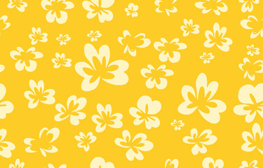Obraz premium Geometric ethnic pattern seamless flower color yellow. seamless pattern. Design for fabric, curtain, background, carpet, wallpaper, clothing, wrapping, Batik, fabric,Vector illustration