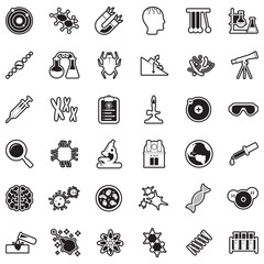 Obraz premium Science Icons. Line With Fill Design. Vector Illustration.