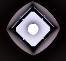 Blue white soviet lamp