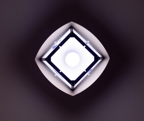 Blue white soviet lamp