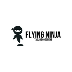 Simple but cute logo design featuring flying ninja © Yuwib