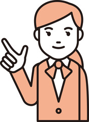 Illustration of a woman in uniform pointing her finger
