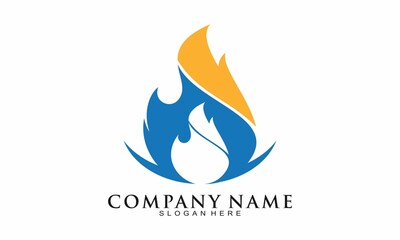 Obraz premium Modern flame illustration vector logo